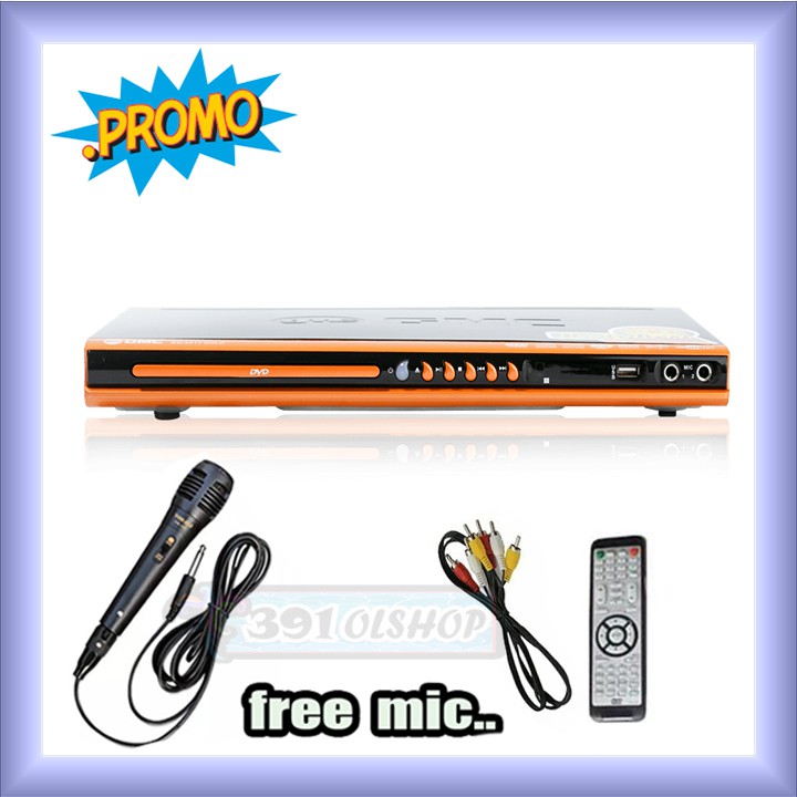 BONUS MIC 1 PCS GMC DVD Player 081Q USB Karaoke kualitas jos