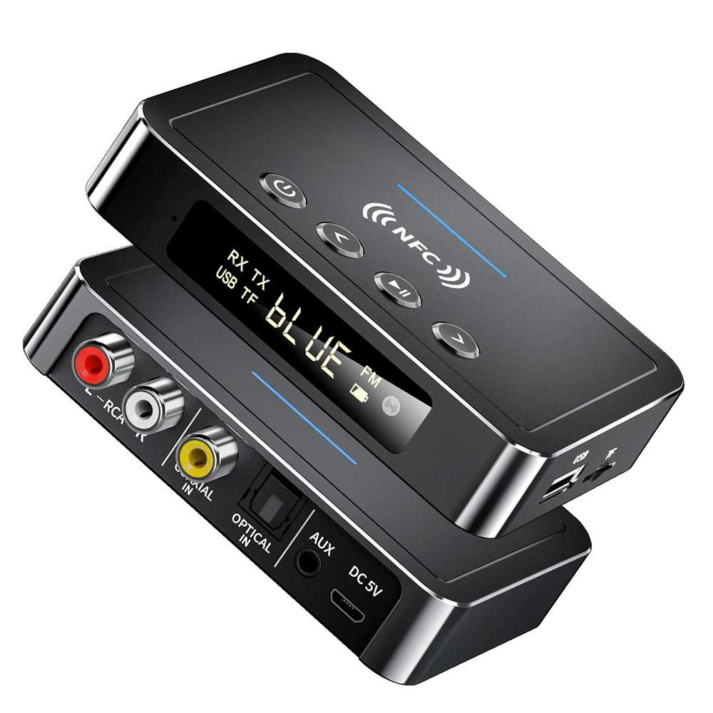 Bluetooth 5.0 Receiver Transmitter FM Coaxial AUX NFC - M6 VIKEFON 7RSKBYBK