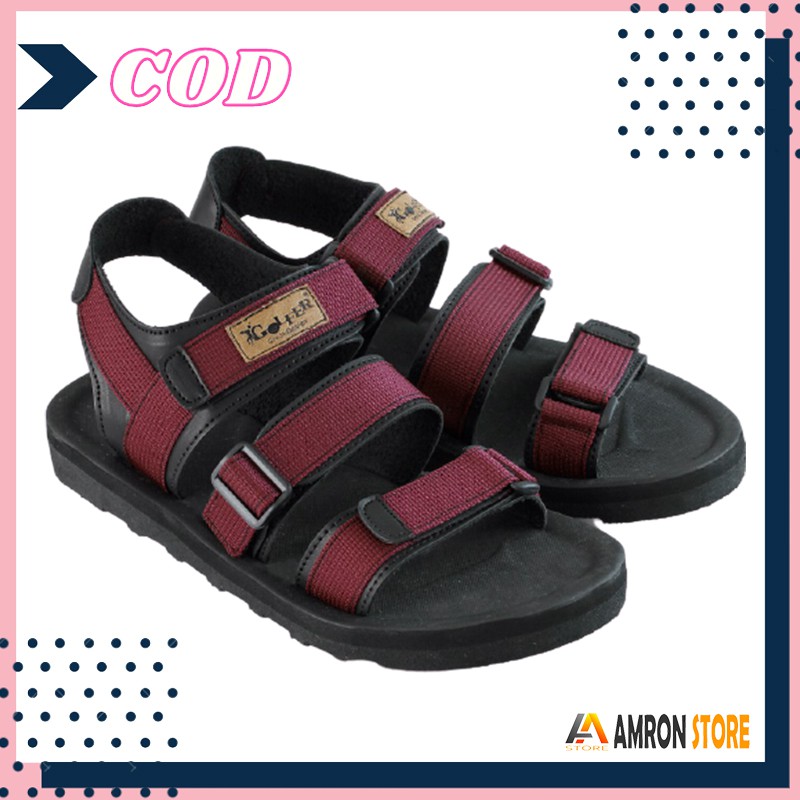 Sandal Gunung Pria Wanita Maroon Original Kualitas Terbaik