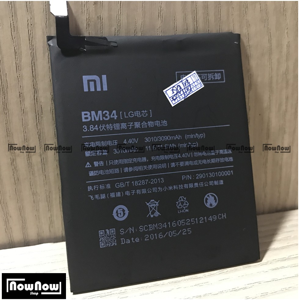 Baterai XiaoMi Mi Note Pro BM34 Original Batre Battery