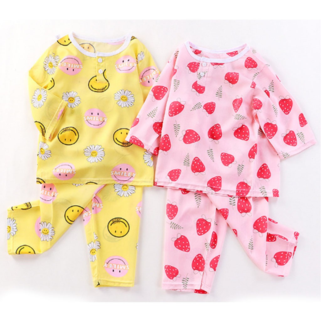 ☀ACCBAYI☀ BSB0002 COD Baju Piyama Anak Bayi Pakaian Jumper Tidur Fashion Korea Celana Panjang Import