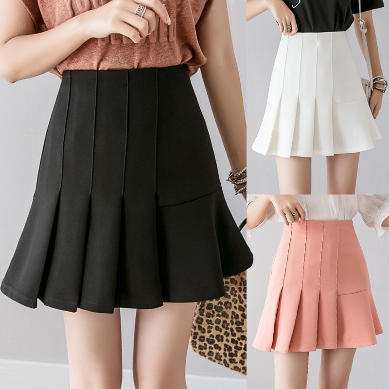 KARAKOREA 9808 Sana Twice Skirt/Korean Mini Skirt/Rok Pendek/Rok Korea Skirt