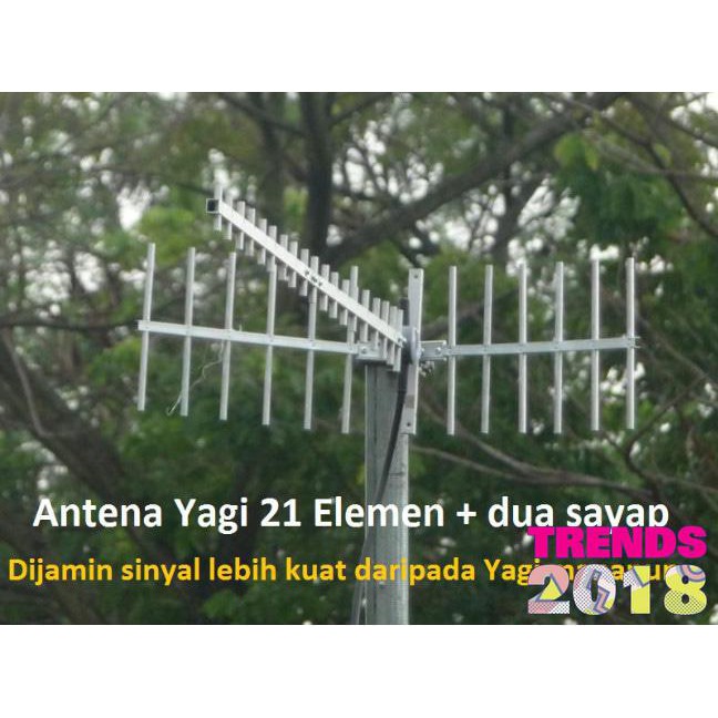 PROMO HARGA MURAH Antena Penguat Sinyal Yagi 21 Element 15m Induksi Modem Mifi Hp 3g 4