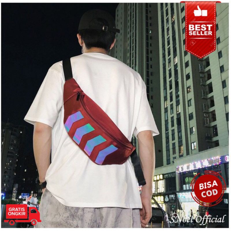 Tas Selempang Slempang Waist bag Sandang Samping Kain Import Pria Wanita Cowok Cewek Distro Murah