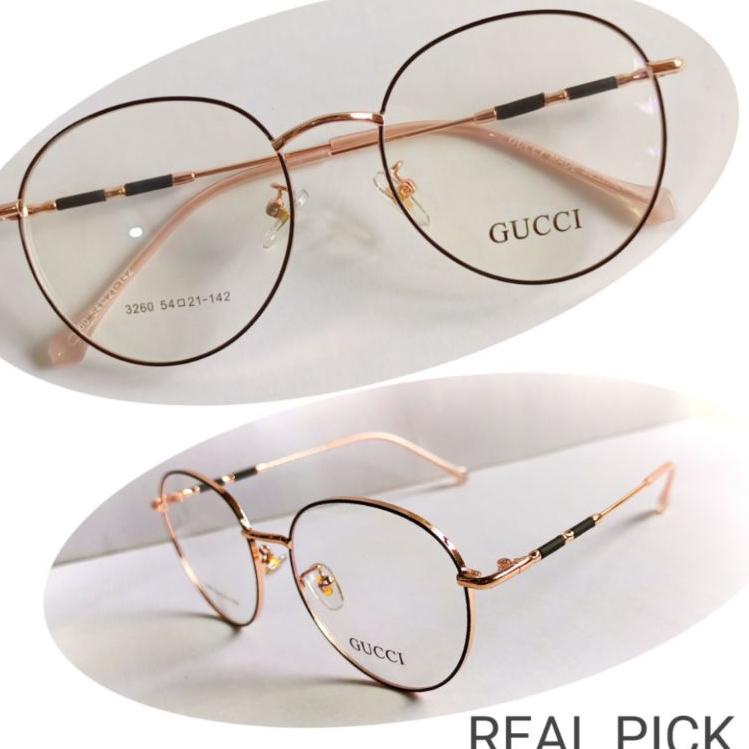 ➢ kacamata photocromic frame bulat besar 3260 - New OP minus Normal berubah warna ㊬