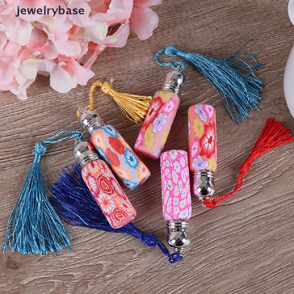 [Base] 1/4*6ml Empty Glass Perfume Essential Oil Bottle Roll On Roller Soft Clay Random Boutique