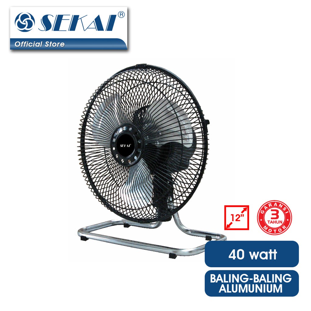 Sekai Kipas Angin Portable Besi Meja Dinding Desk Wall Fan 12&quot; 2In1 HFN 1210