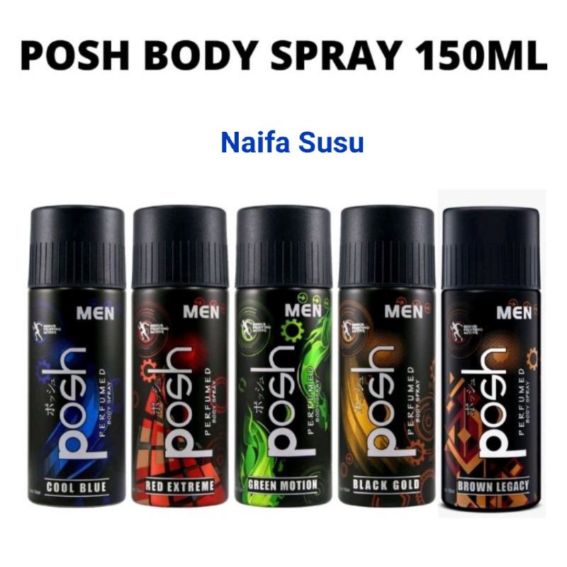 Posh Men Body Spray Botol 150 mL