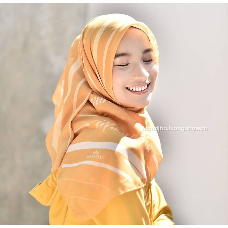 Mandjha hijab by Ivan Gunawan new monogram mustard scarf (masker)