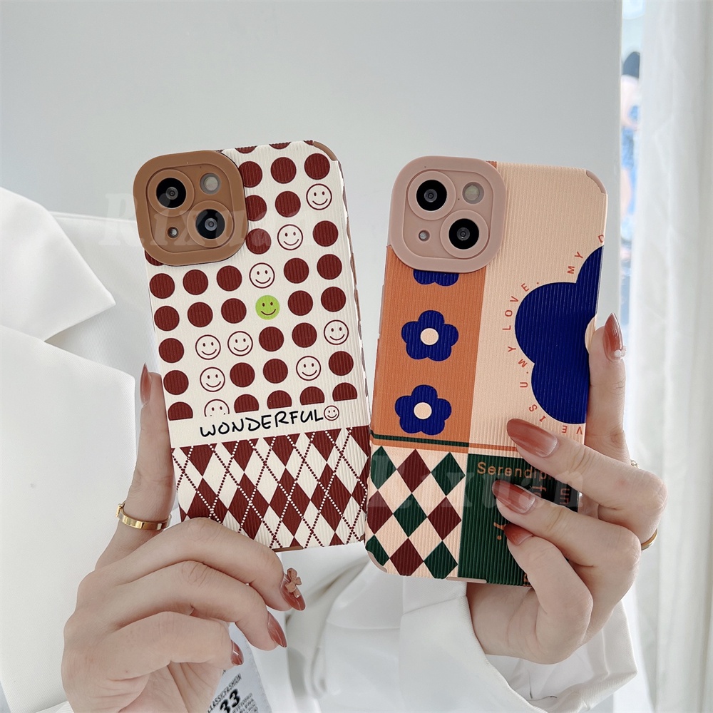 Casing Soft Case Huawei Nova 7SE Nova8 8Pro 7Pro P50 P40 P30Pro Mate 30 40Pro Motif Bunga Smiley Bahan Kulit