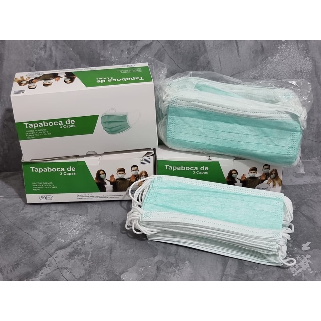 MASKER EARLOP DISPOSABLE  MASKER  3PLY IMPORT ISI 50 PCS/BOX