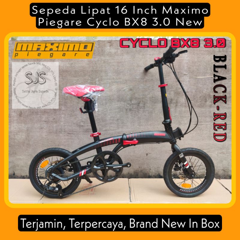 Sepeda Lipat / Folding Bike 16 Inch MAXIMO PIEGARE CYCLO BX8 3.0 Alloy 8 Speed New