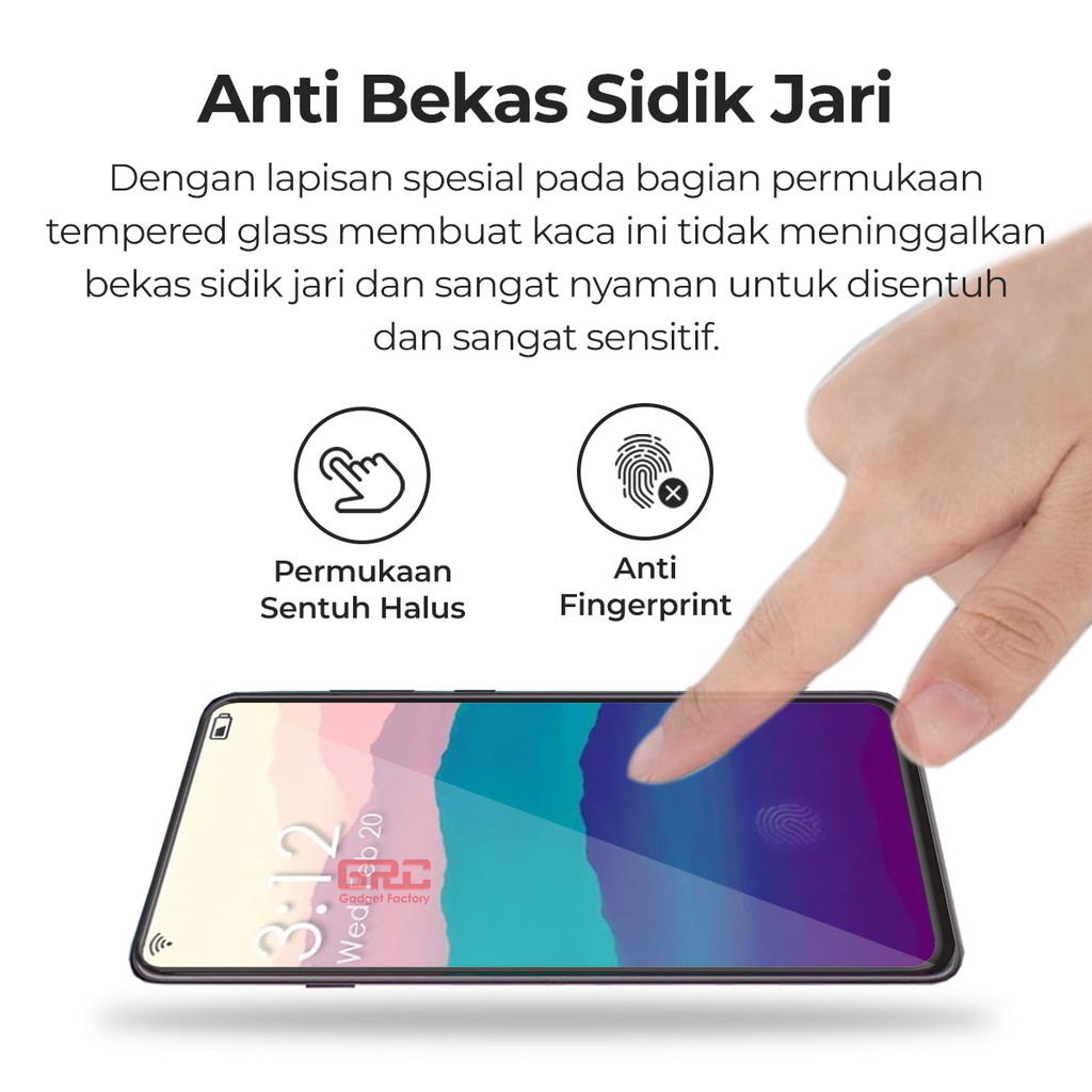 Tempered Glass SAMSUNG Galaxy A90 HOGO Full Cover Anti Gores Kaca