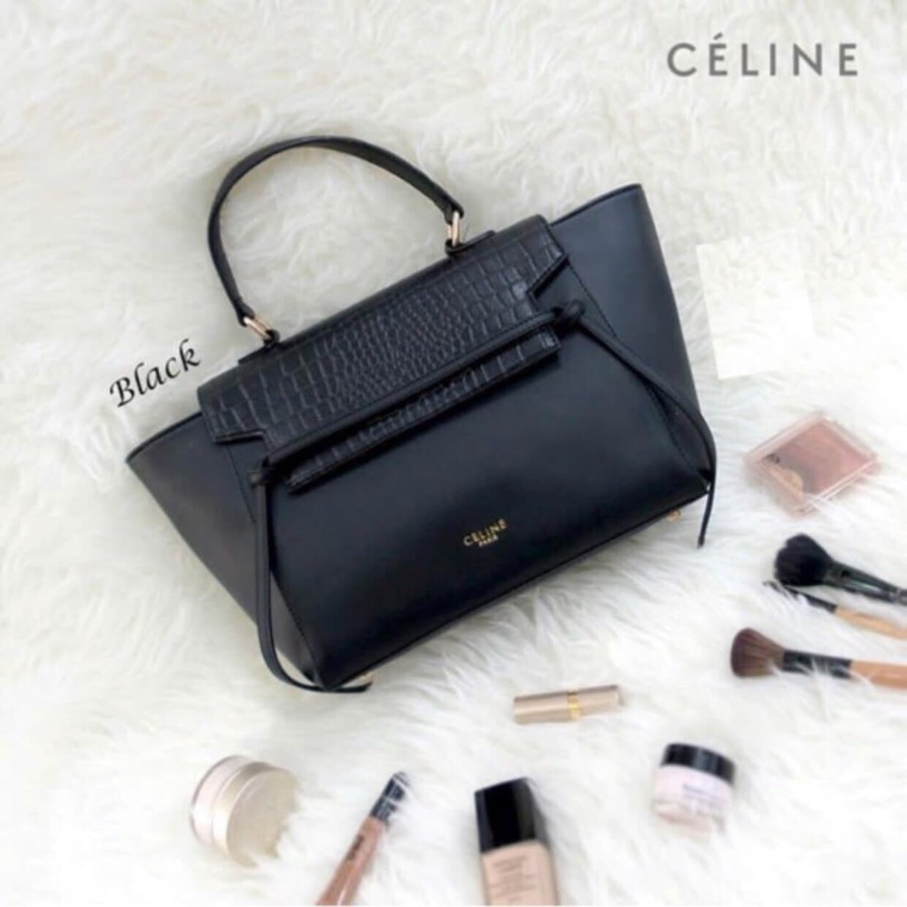 Tas Wanita | Tas Branded | Tas cewek | Celine Belt croco - Hitam