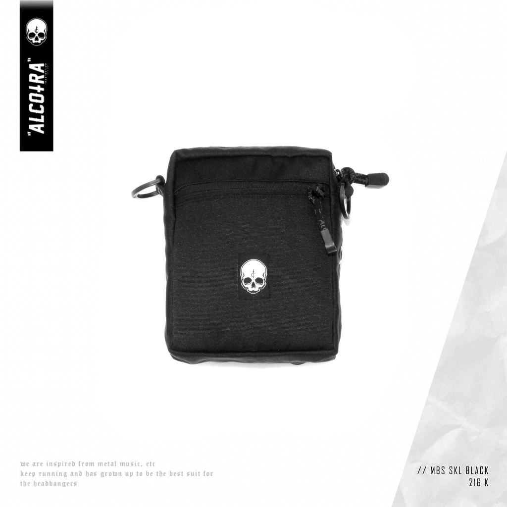 MBS SKULL BLACK // TAS SLINGBAG KECIL ALCOTRA // TAS BAHU ALCOTRA