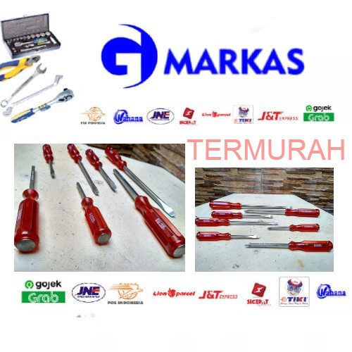 Obeng Ketok Set 7Pcs / Obeng Set / Obeng Ketok / Obeng Go Thru TERMURAH