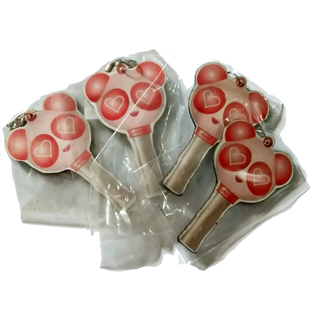 Gantungan Kunci Apink Lightstick Light Stick Kpop Ganci Strap Souvenir Kayu Key Chain