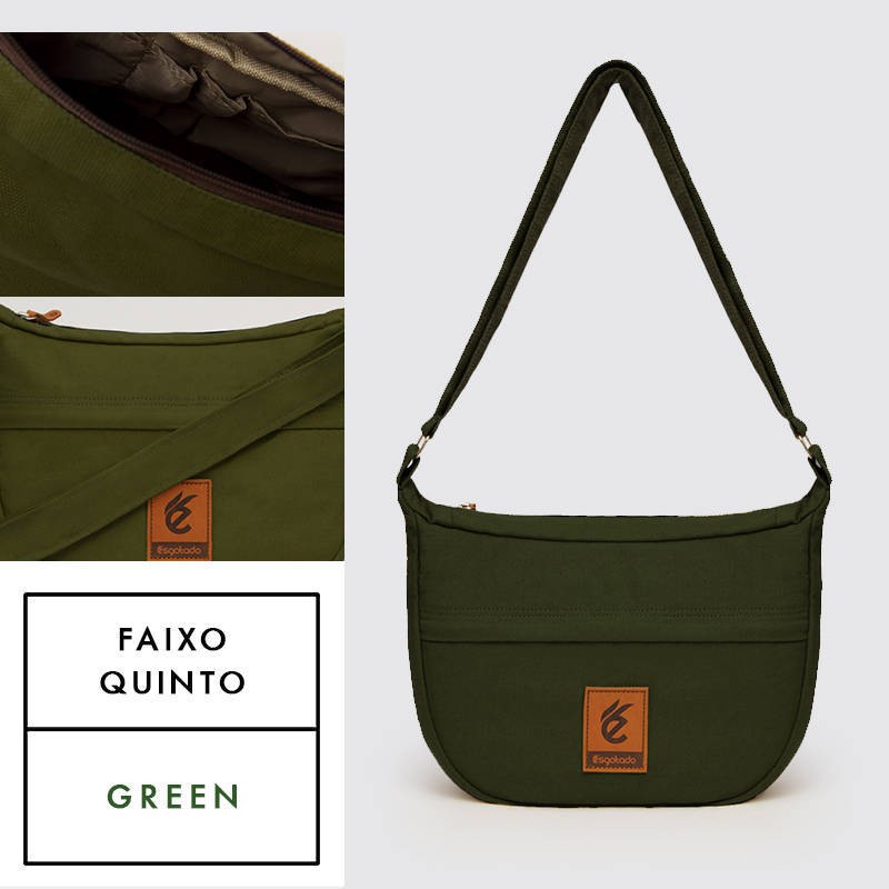 FAIXO QUINTO - Tas laptop kecil selempang canvas simpel unisex unik - Esgotado Sling Bag