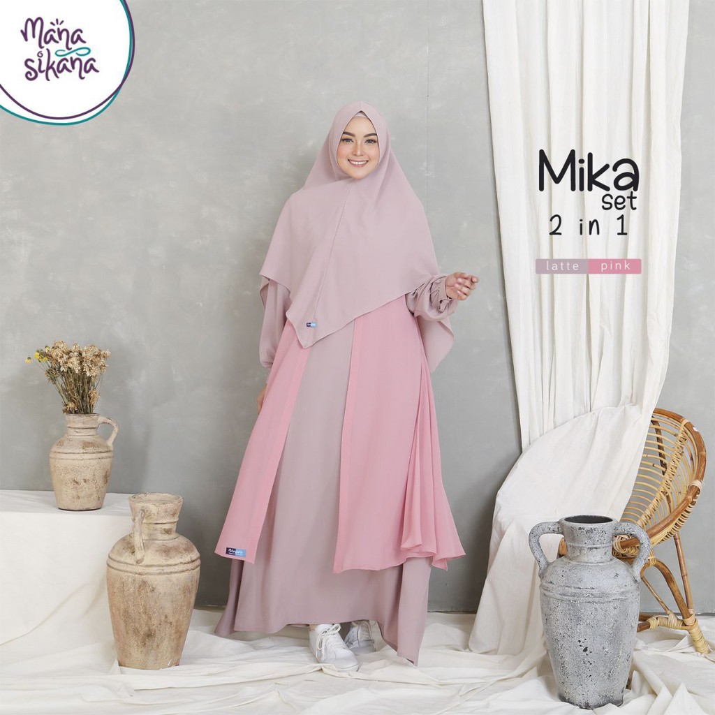 SET GAMIS OUTER DEWASA MIKA BY MANASIKANA ORIGINAL
