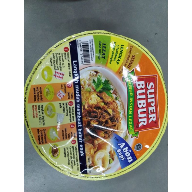 

super bubur abon sapi cup 64g