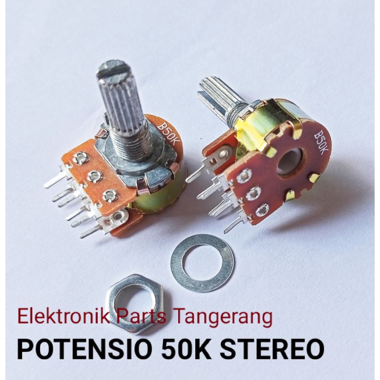 POTENSIO 50K STEREO / POTENSIO STEREO 50K / PEMBESAR SUARA 50K / PEMUTAR VOLUME 50K STEREO