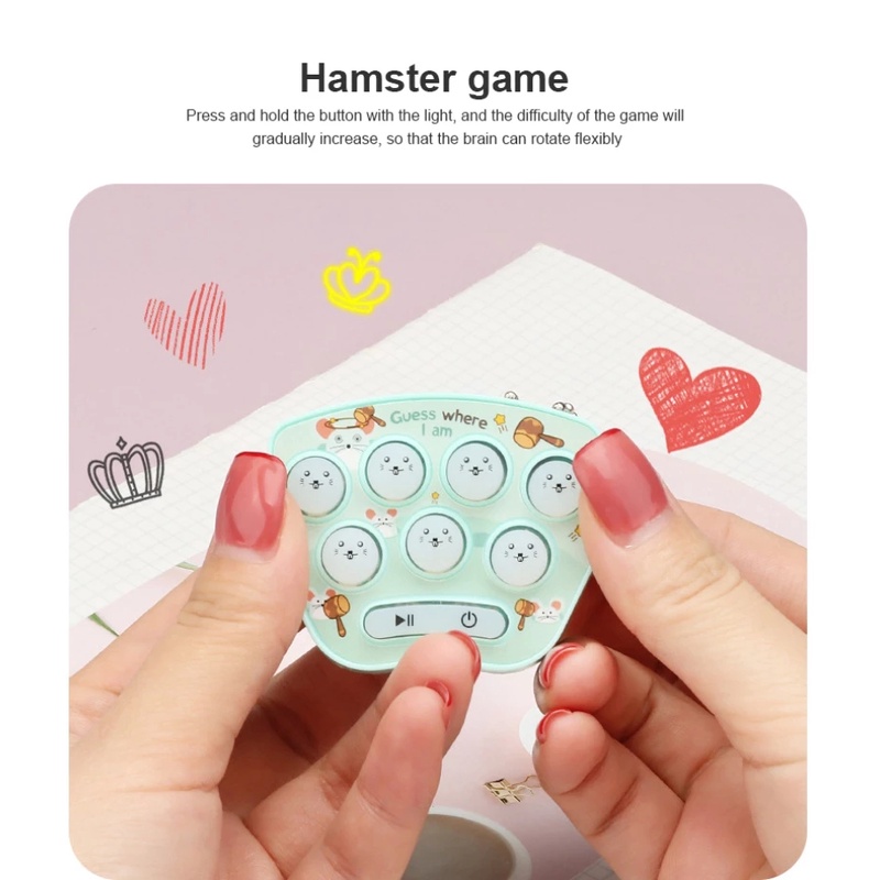 Creative Funny Children's Hand-held Learning Toys Game Machine / Mini Puzzle Hit Gophers Memory Training Game / Portable Educational Novelty Toys Stress Reliever Toys