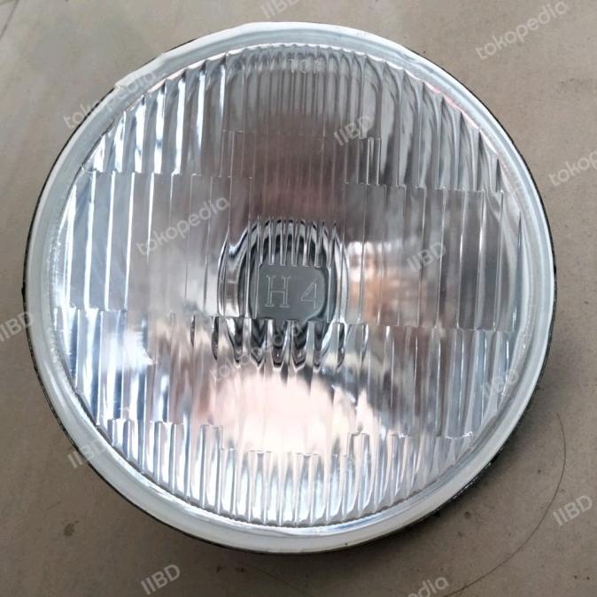 Set Round Metal Headlamp-Lampu Depan Halogen H4 Bulat 5 Inch 088