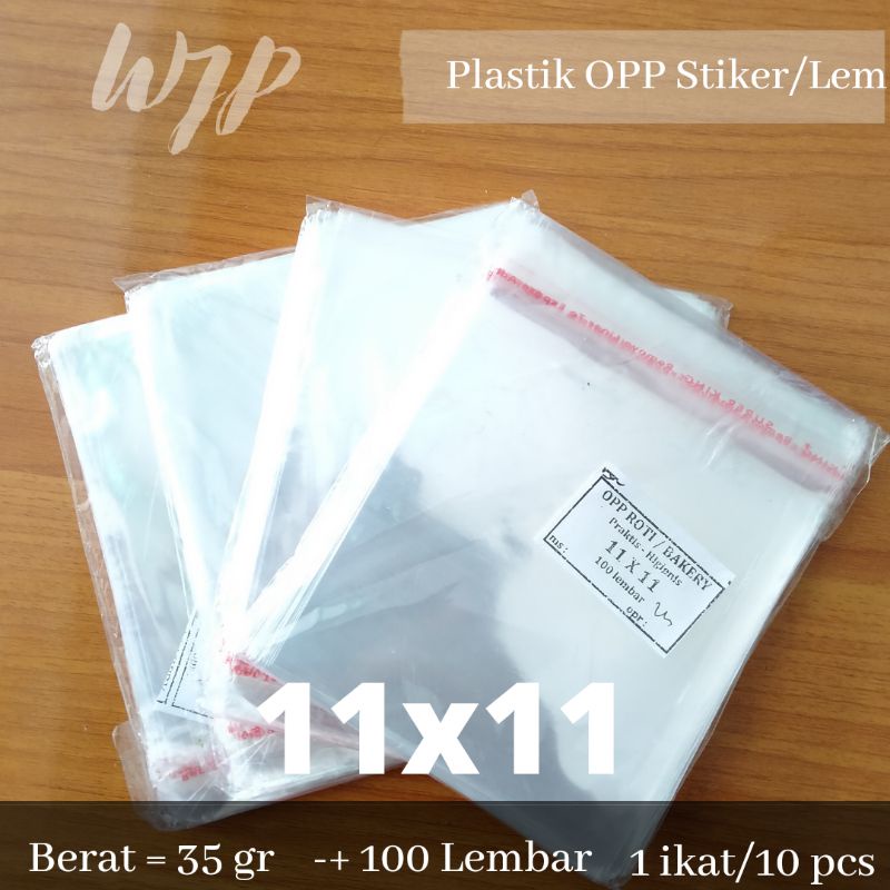 [GROSIR] Plastik Bening OPP Lem 11x11 Isi 100 / Plastik Lem Stiker / Plastik Seal