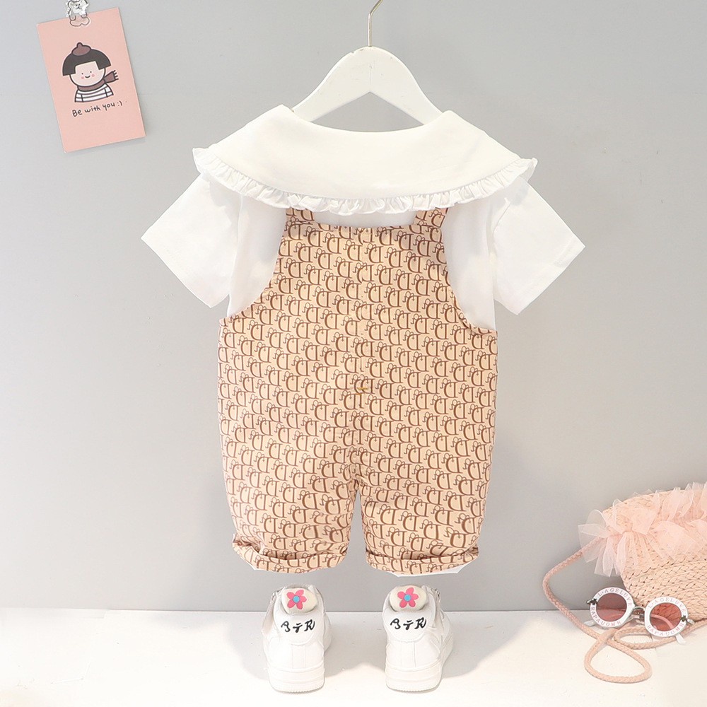 0-4 thn | Setelan Baju + Celana (1 set) Perempuan Bayi Anak Pakaian anak Kaos Bayi EA