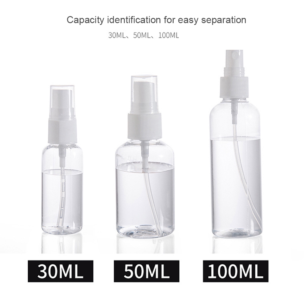 Botol Spray Kosong Transparan Ukuran 50ml / 75ml / 100ml untuk Travel