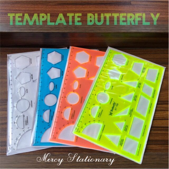 

Penggaris Template Butterfly Mix - Penggaris Sablon - Mathematic Best Ruler