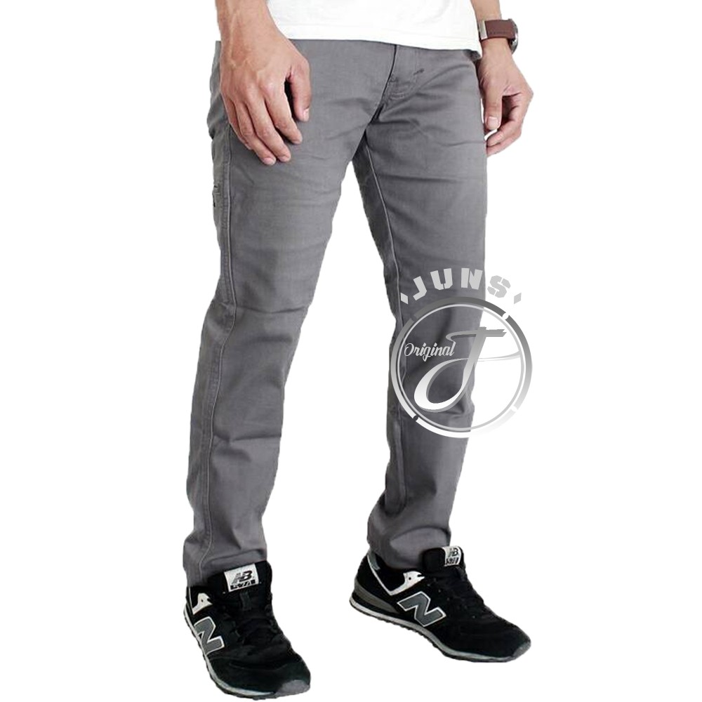 Celana Chino Pocket Long Pant Grey Series Original