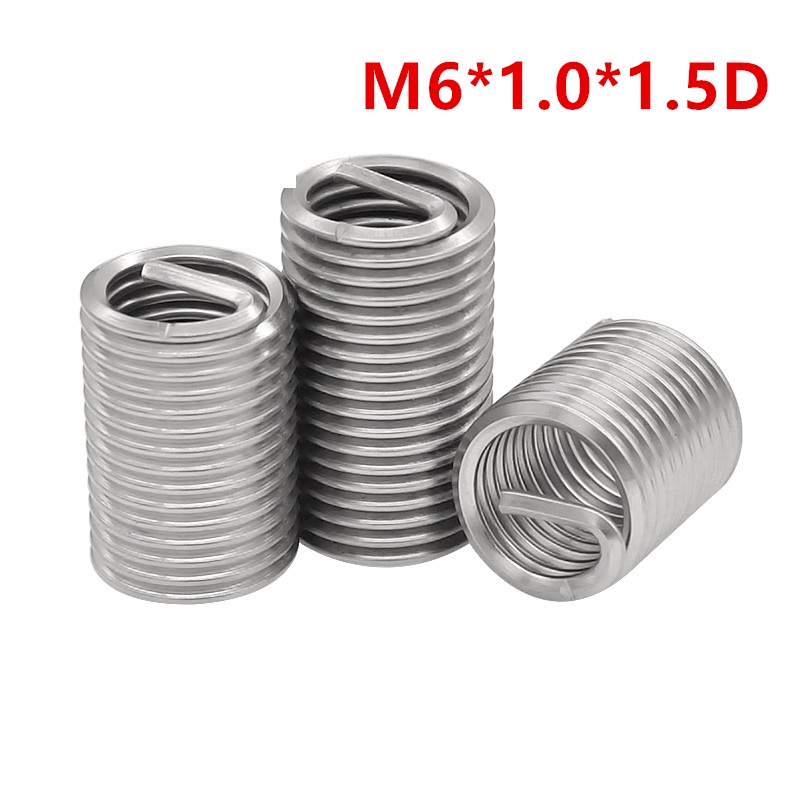 50PCS Recoil M6 Threaded Inserts M6 1.0 2.5D / Thread Repair Insert Kit / Helicoil M6