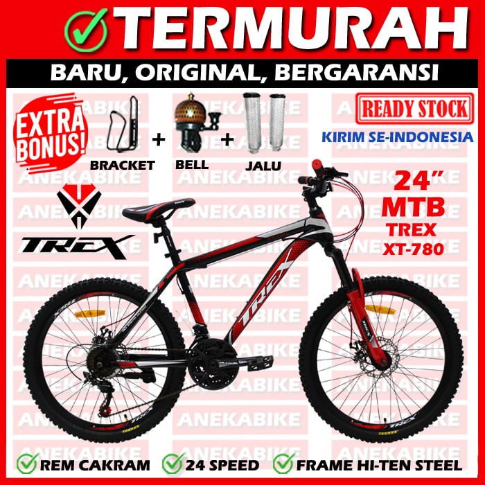 SEPEDA GUNUNG 24 inch TREX XT-780 XT-785 MTB SEPEDA GUNUNG MURAH, SEPEDA GUNUNG ANAK, SEPEDA GUNUNG 