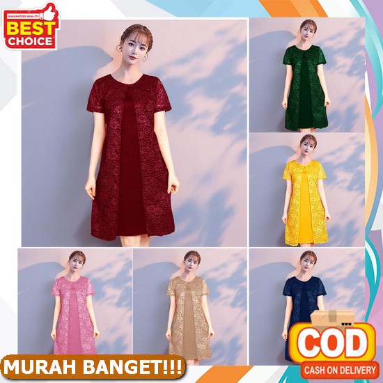 Dress Wanita Korea Kekinian/ Summer Dress Vintage / Dres Karamoy Ld 110Cm/ Dress Denim Panjang / Bas