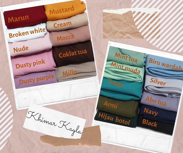 Jilbab Khimar Kayla Dua Lapis