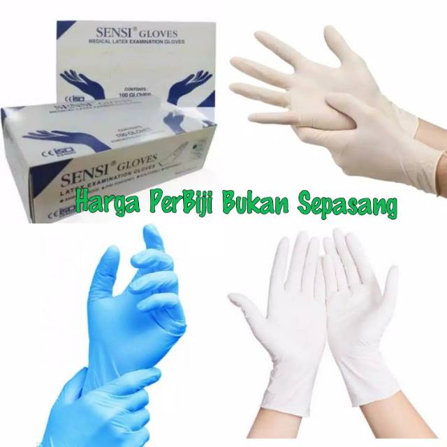 Sarung Tangan Latex Nitrile S/M/L/XL [Harga satuan] Non Powder