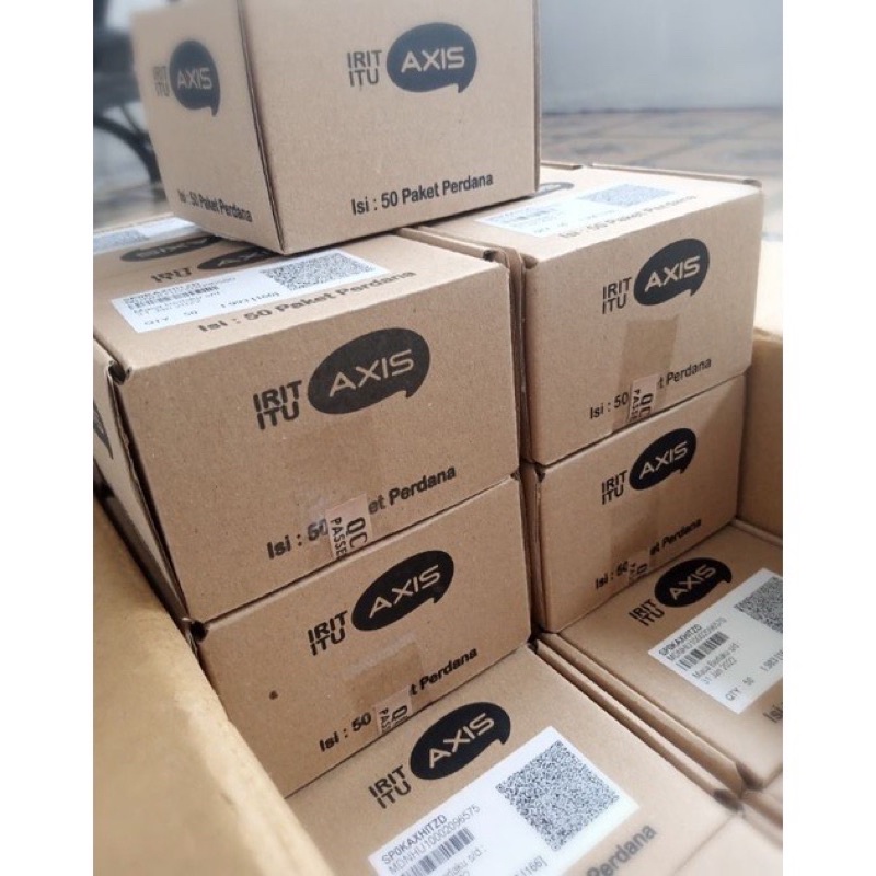 Kartu perdana Axis 1box isi 50pcs 123GB