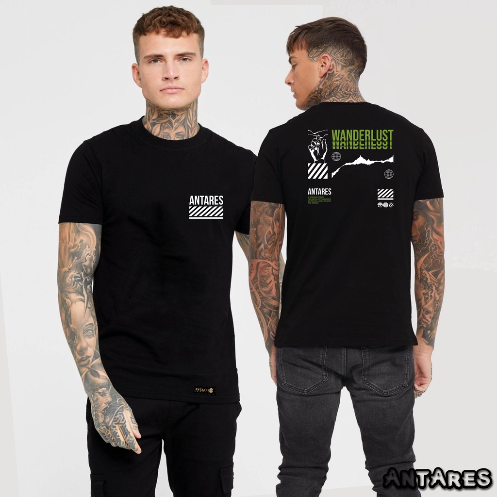 ANTARES KAOS DISTRO PRIA ORIGINAL BAHAN COTTON COMBAT 24S-WANDERLUST