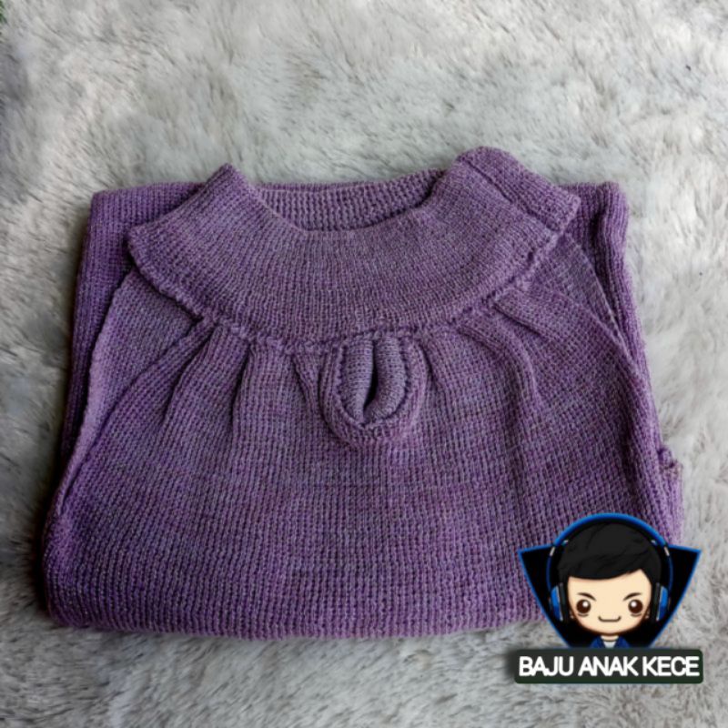 Dress Gliter Baju Rajut Anak Perempuan Usia 2 3 4 Tahun Baju Dress Rajut Anak Masa Kini