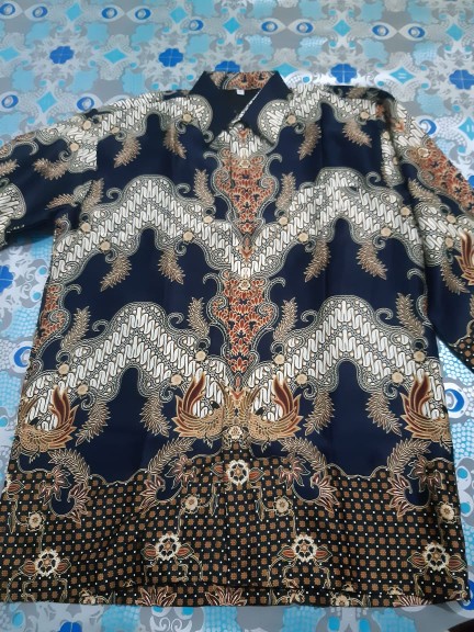 Kemeja Batik Semi Sutra Silk Lengan Panjang Istimewa