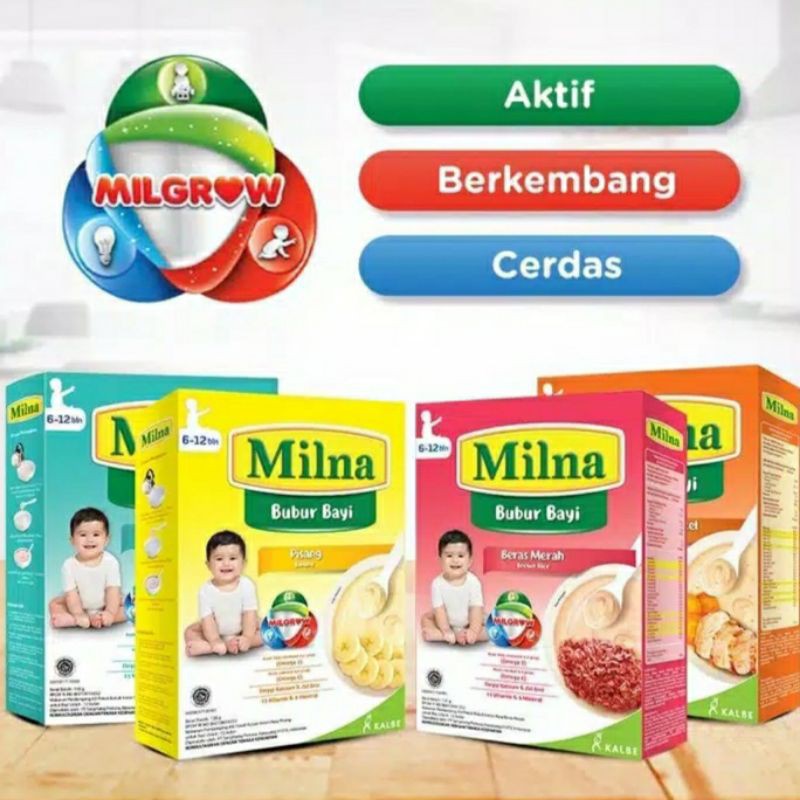 Milna bubur bayi 6-12 bulan Varian rasa