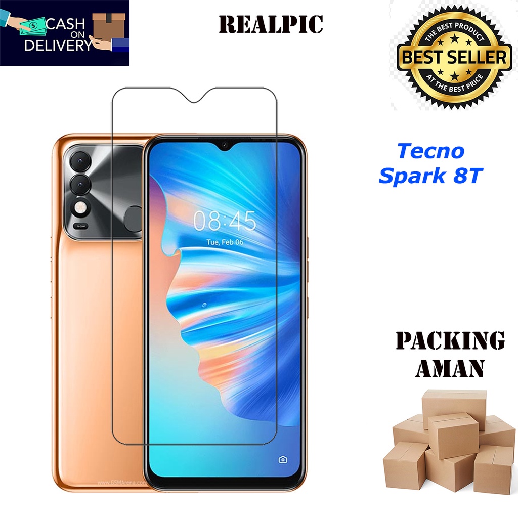 Tempered Glass Tecno Spark 8T Screen Protector Anti Gores