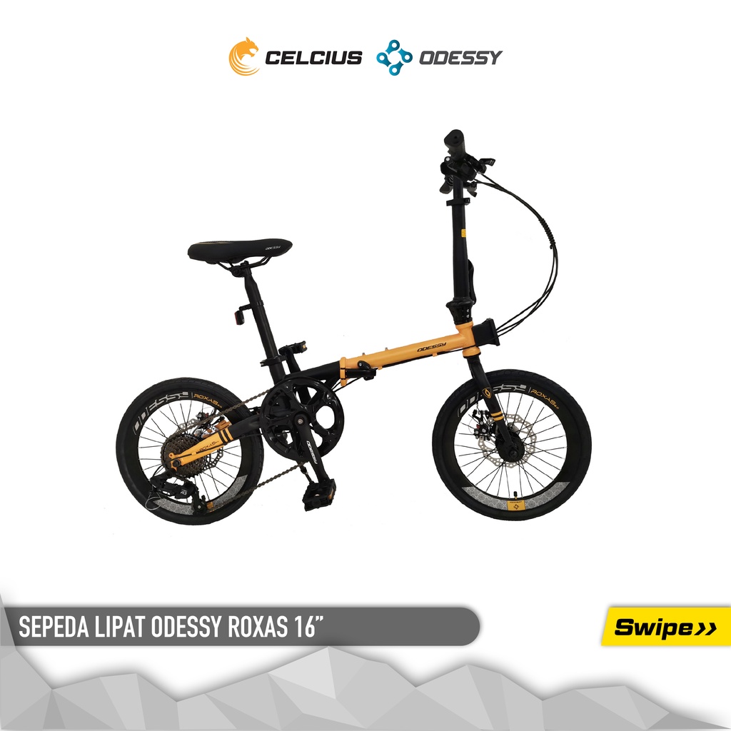 SEPEDA LIPAT ODESSY ROXAS ukuran 16inch Bahan Chromoly - 8 Speed|BS