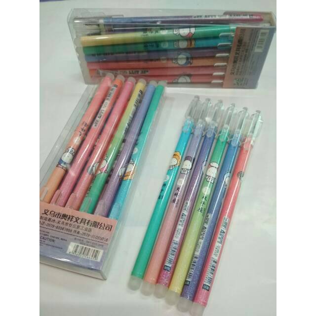 

Pulpen Hapus Karakter unik isi 12 pcs