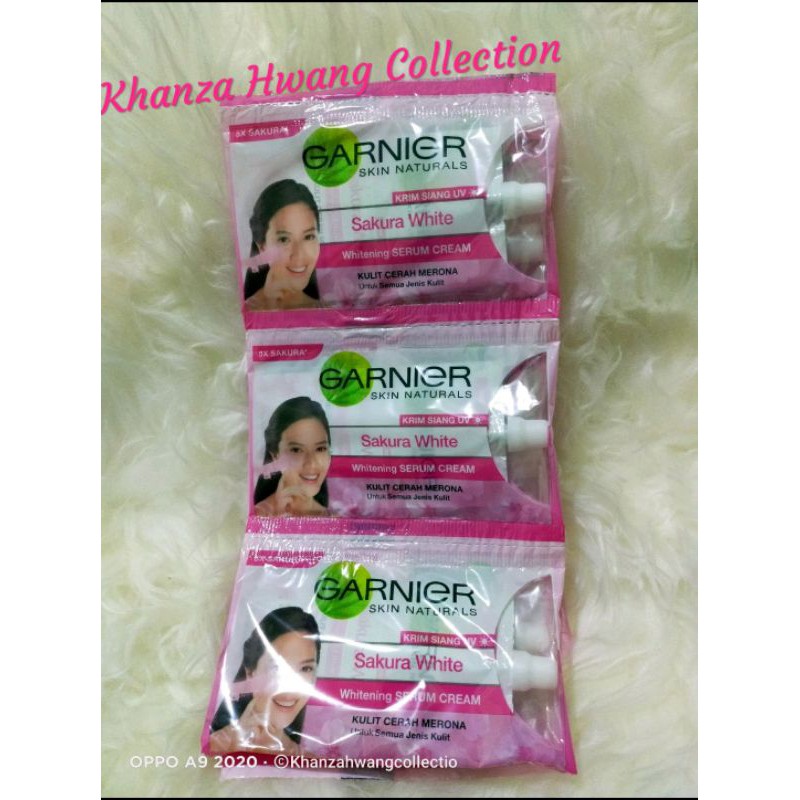 GARNIER SAKURA WHITE SACHET * KRIM SIANG UV