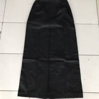  Rok  span panjang  kain warna Hitam  putih bahan drill high 