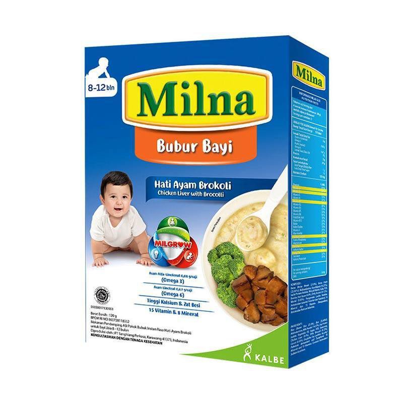 Milna Bubur Bayi untuk Bayi 8m+ 120g (Tersedia varian rasa)