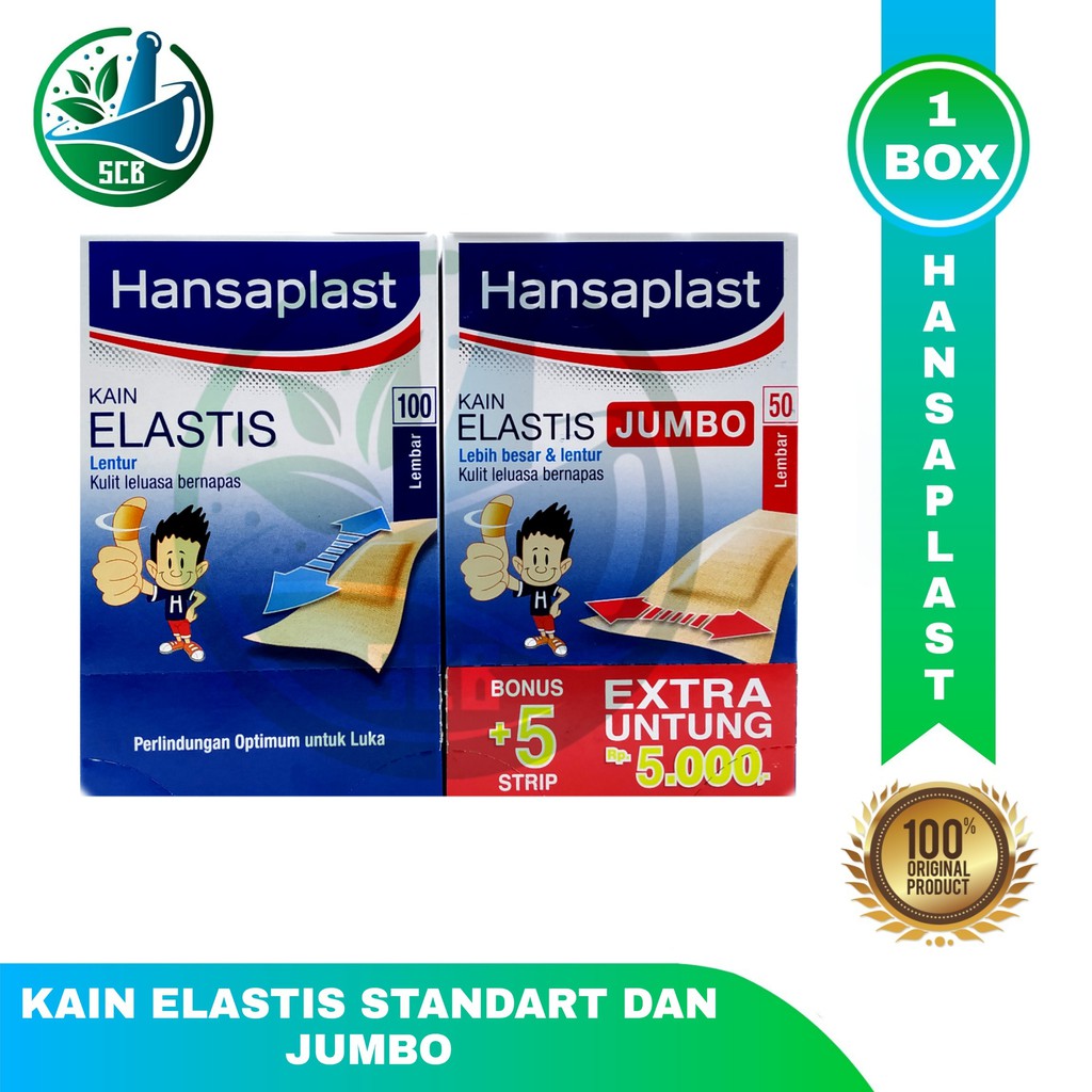 Hansaplast Kain Elastis Standart Isi 100 & Jumbo Isi 50