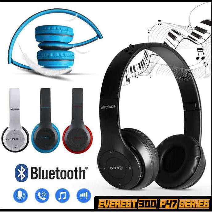 HEADSET HEADPHONE BANDO WIRELESS J77 / P47 BLUETOOTH EXTRA SUPER BASS DJ